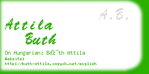 attila buth business card